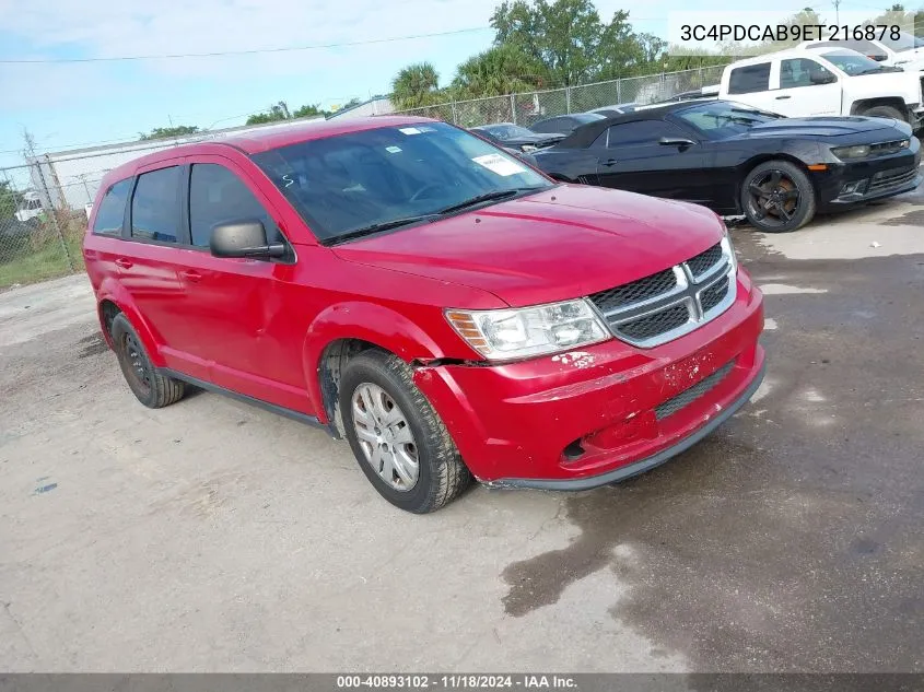 3C4PDCAB9ET216878 2014 Dodge Journey American Value Pkg