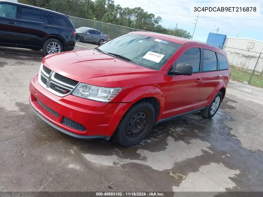 3C4PDCAB9ET216878 2014 Dodge Journey American Value Pkg