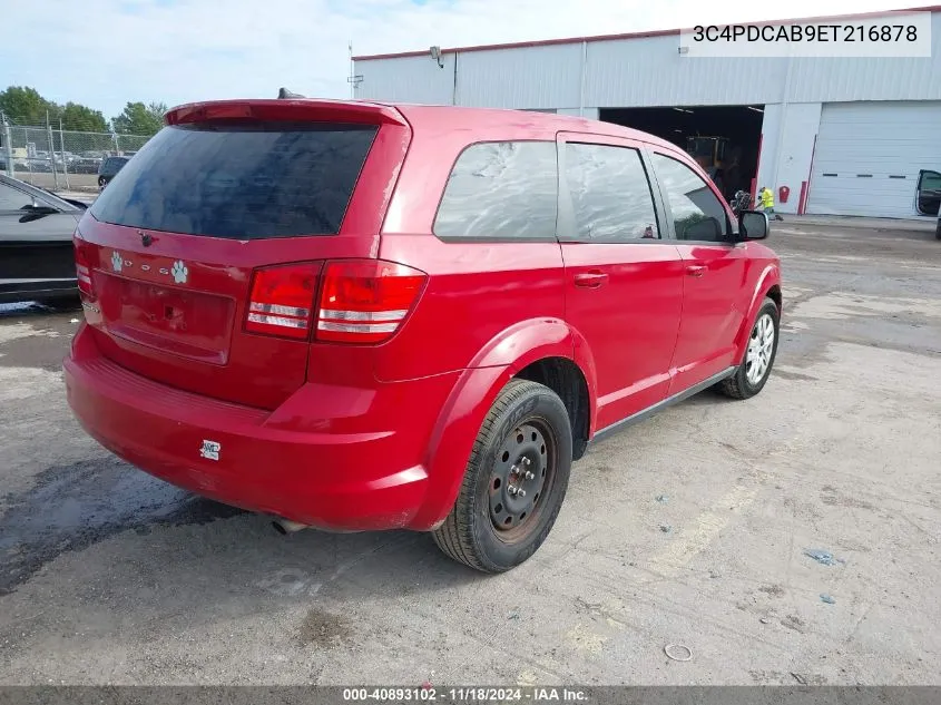 3C4PDCAB9ET216878 2014 Dodge Journey American Value Pkg