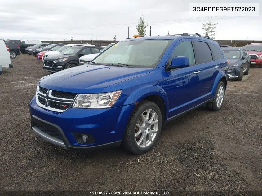 2015 Dodge Journey R/T VIN: 3C4PDDFG9FT522023 Lot: 12110527