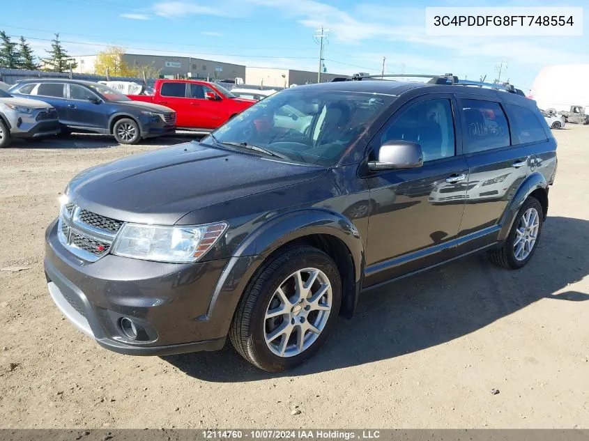 2015 Dodge Journey R/T VIN: 3C4PDDFG8FT748554 Lot: 12114760