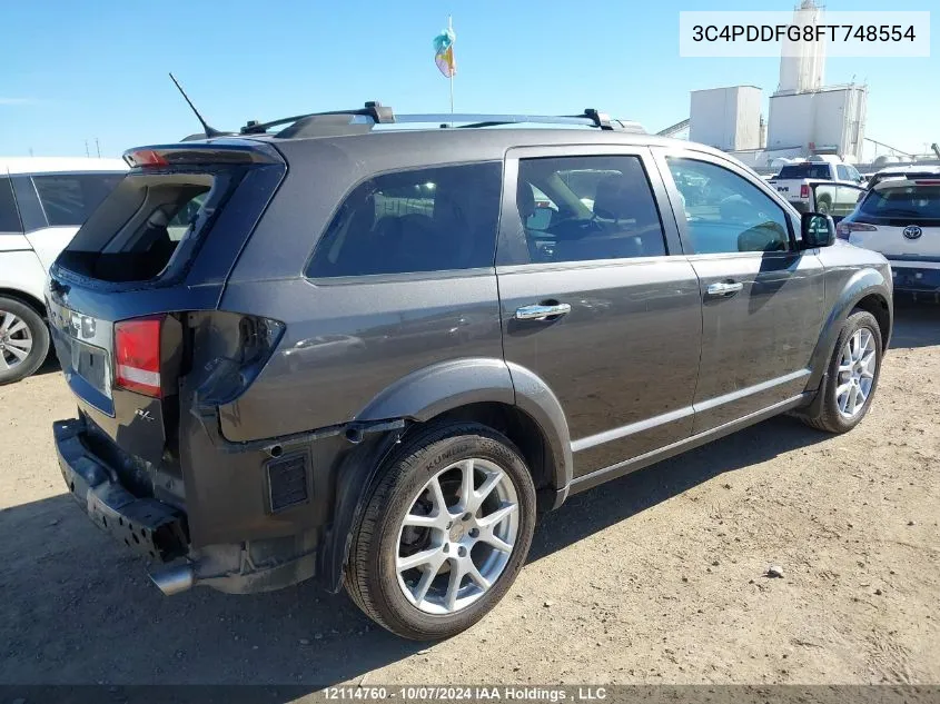 2015 Dodge Journey R/T VIN: 3C4PDDFG8FT748554 Lot: 12114760