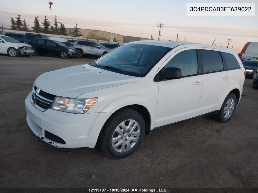 2015 Dodge Journey Cvp/Se Plus VIN: 3C4PDCAB3FT639022 Lot: 12119197