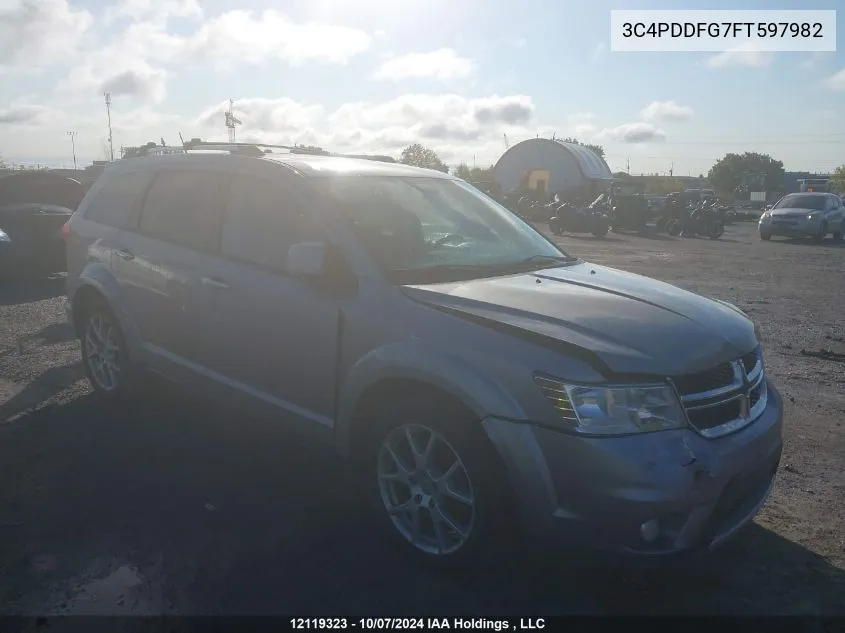 2015 Dodge Journey VIN: 3C4PDDFG7FT597982 Lot: 12119323