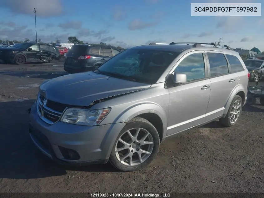 2015 Dodge Journey VIN: 3C4PDDFG7FT597982 Lot: 12119323