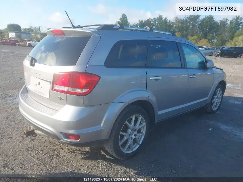 2015 Dodge Journey VIN: 3C4PDDFG7FT597982 Lot: 12119323