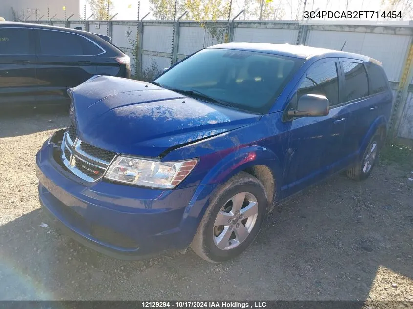 2015 Dodge Journey VIN: 3C4PDCAB2FT714454 Lot: 12129294