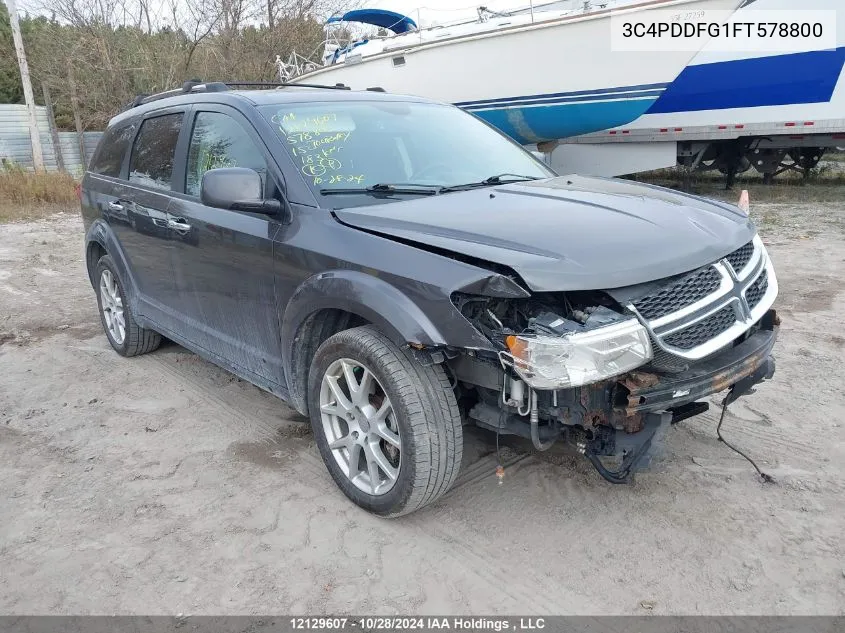 2015 Dodge Journey R/T VIN: 3C4PDDFG1FT578800 Lot: 12129607