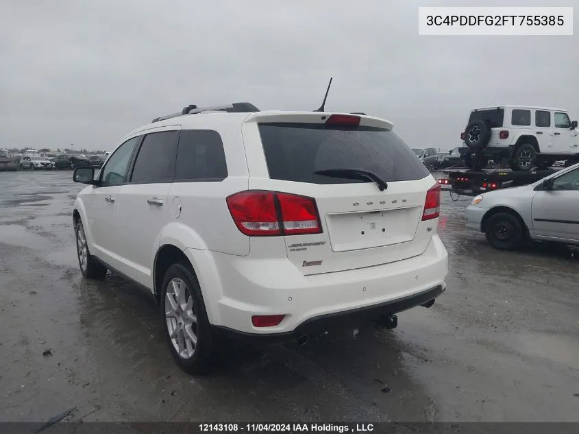 2015 Dodge Journey R/T VIN: 3C4PDDFG2FT755385 Lot: 12143108