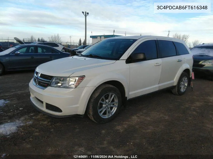 2015 Dodge Journey Se VIN: 3C4PDCAB6FT616348 Lot: 12145691