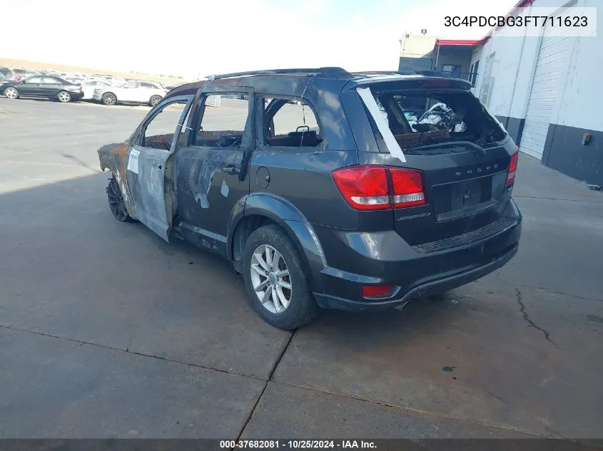 2015 Dodge Journey Sxt VIN: 3C4PDCBG3FT711623 Lot: 37682081