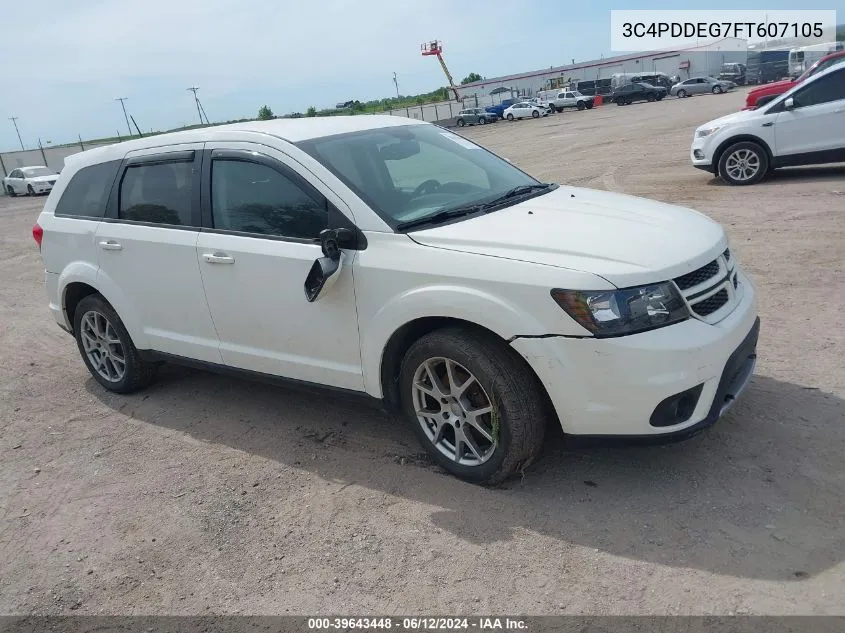 2015 Dodge Journey R/T VIN: 3C4PDDEG7FT607105 Lot: 39643448