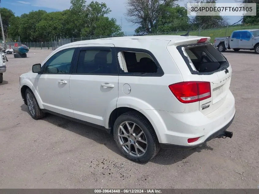 2015 Dodge Journey R/T VIN: 3C4PDDEG7FT607105 Lot: 39643448