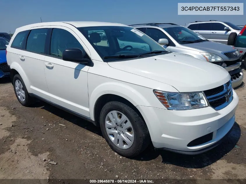 2015 Dodge Journey American Value Pkg VIN: 3C4PDCAB7FT557343 Lot: 39645878