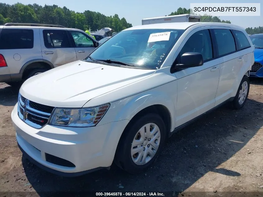 2015 Dodge Journey American Value Pkg VIN: 3C4PDCAB7FT557343 Lot: 39645878