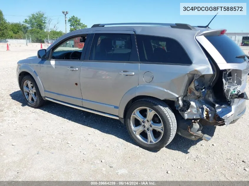 2015 Dodge Journey Crossroad VIN: 3C4PDCGG8FT588572 Lot: 39664259