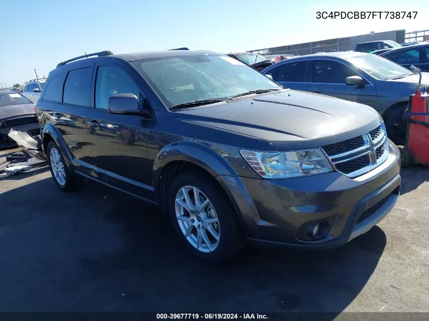 2015 Dodge Journey Sxt VIN: 3C4PDCBB7FT738747 Lot: 39677719