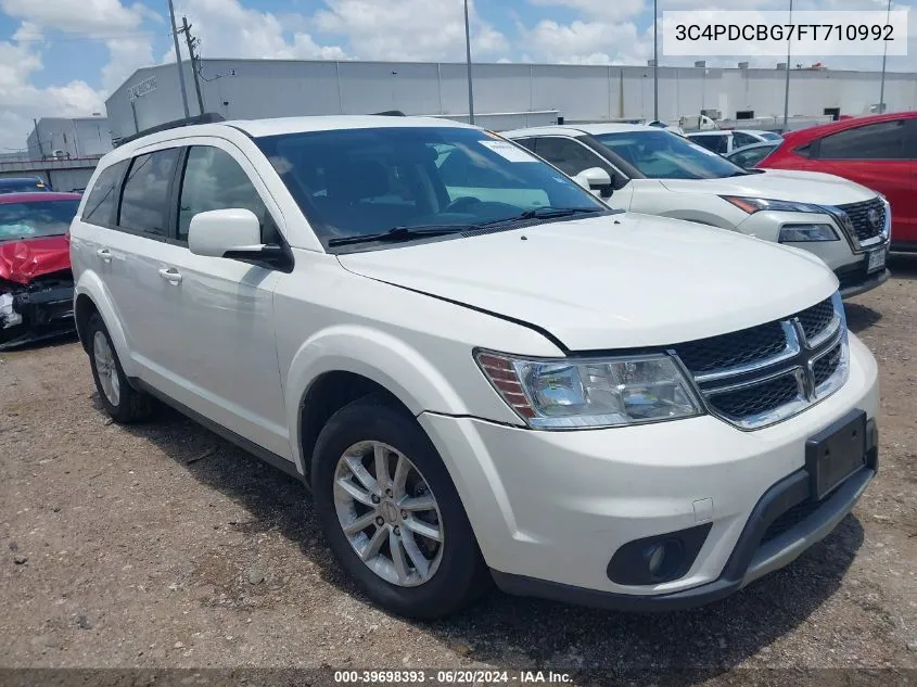 2015 Dodge Journey Sxt VIN: 3C4PDCBG7FT710992 Lot: 39698393