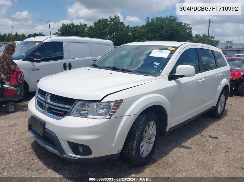 2015 Dodge Journey Sxt VIN: 3C4PDCBG7FT710992 Lot: 39698393