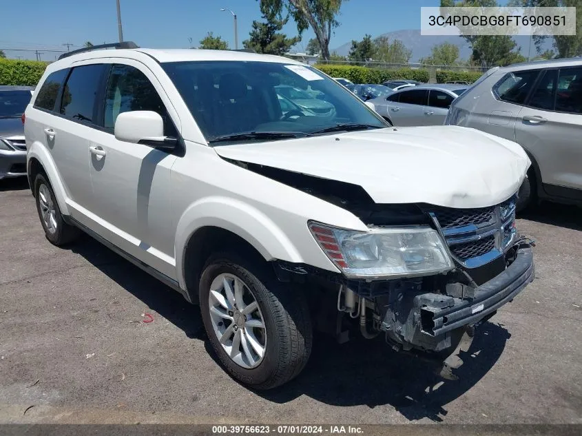 2015 Dodge Journey Sxt VIN: 3C4PDCBG8FT690851 Lot: 39756623