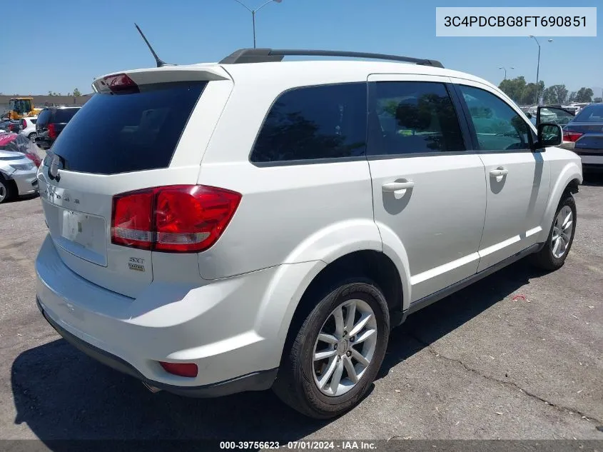 2015 Dodge Journey Sxt VIN: 3C4PDCBG8FT690851 Lot: 39756623