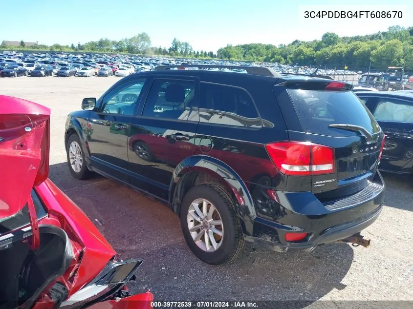 2015 Dodge Journey Sxt VIN: 3C4PDDBG4FT608670 Lot: 39772539