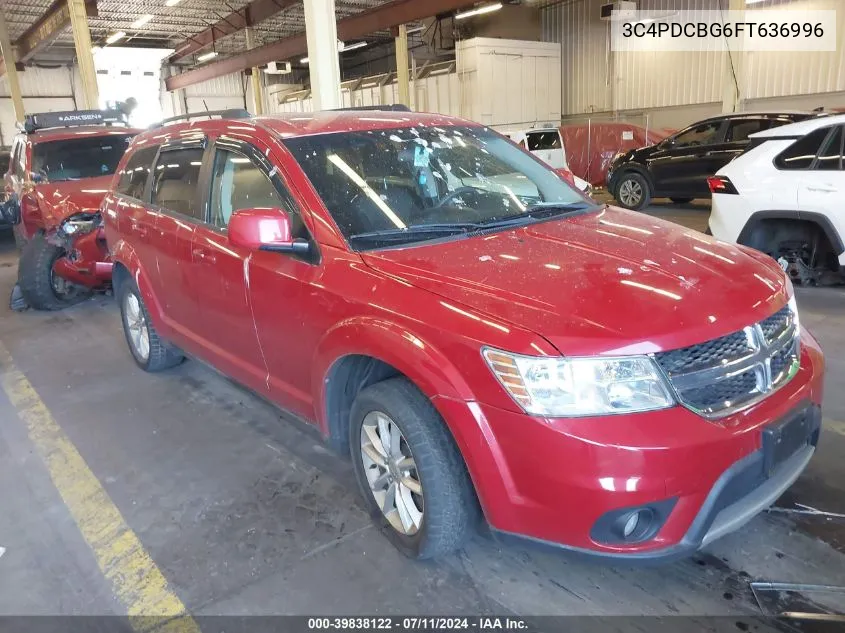 2015 Dodge Journey Sxt VIN: 3C4PDCBG6FT636996 Lot: 39838122