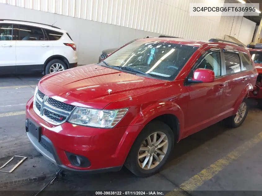 2015 Dodge Journey Sxt VIN: 3C4PDCBG6FT636996 Lot: 39838122