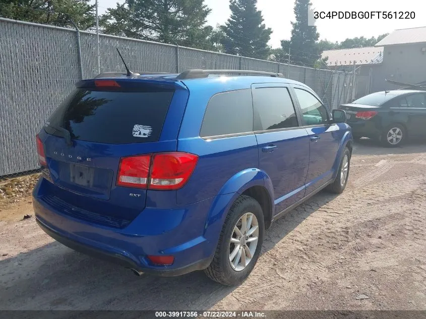 2015 Dodge Journey Sxt VIN: 3C4PDDBG0FT561220 Lot: 39917356