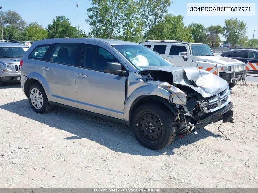 2015 Dodge Journey American Value Pkg VIN: 3C4PDCAB6FT687971 Lot: 39959412