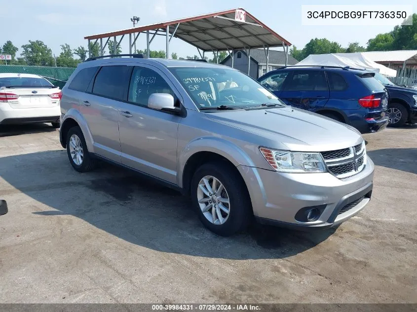 2015 Dodge Journey Sxt VIN: 3C4PDCBG9FT736350 Lot: 39984331