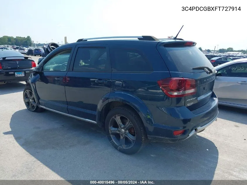 2015 Dodge Journey Crossroad VIN: 3C4PDCGBXFT727914 Lot: 40015496