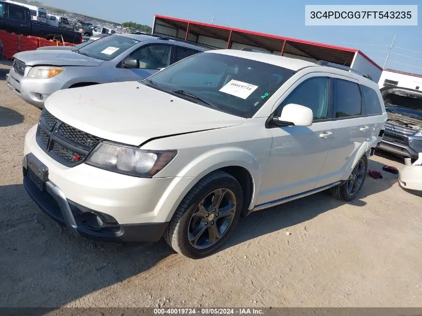 2015 Dodge Journey Crossroad VIN: 3C4PDCGG7FT543235 Lot: 40019734