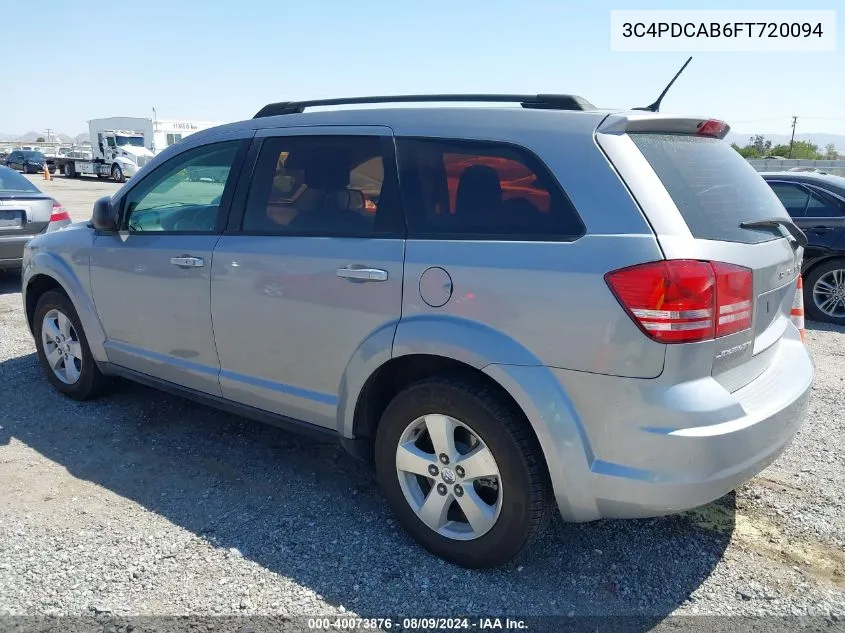 2015 Dodge Journey American Value Pkg VIN: 3C4PDCAB6FT720094 Lot: 40073876