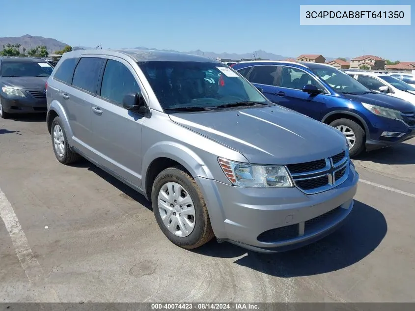 2015 Dodge Journey American Value Pkg VIN: 3C4PDCAB8FT641350 Lot: 40074423