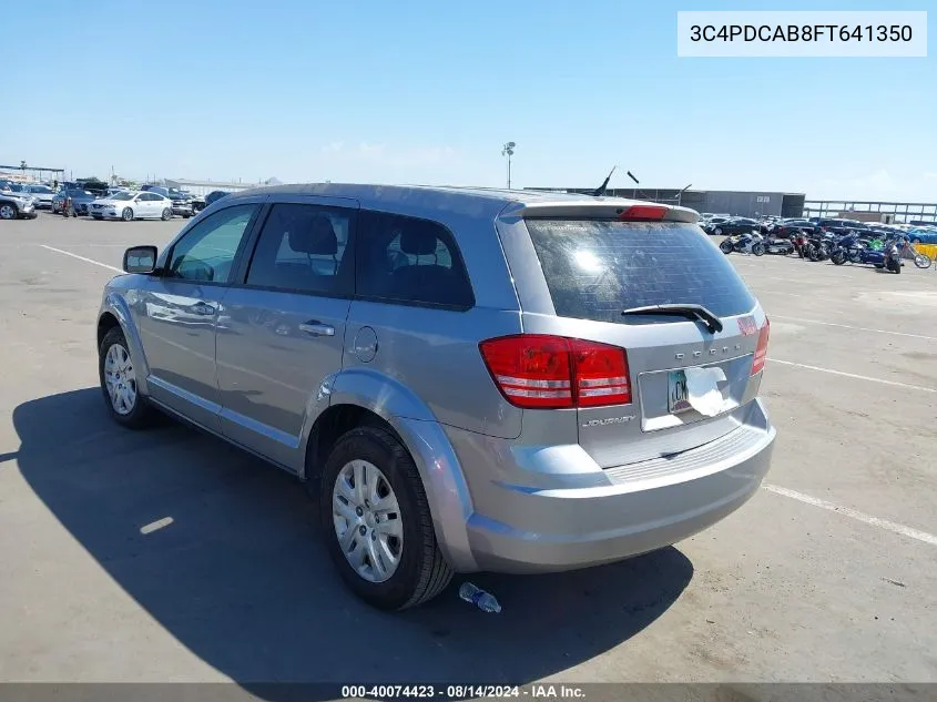 2015 Dodge Journey American Value Pkg VIN: 3C4PDCAB8FT641350 Lot: 40074423