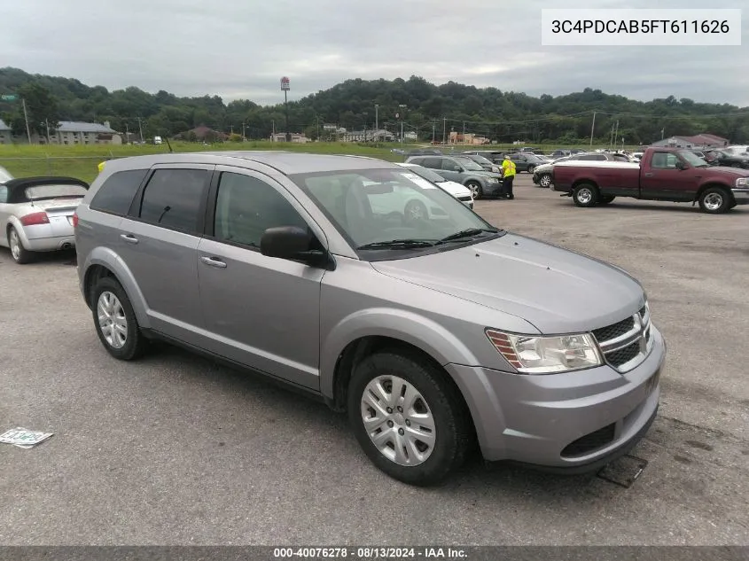 2015 Dodge Journey American Value Pkg VIN: 3C4PDCAB5FT611626 Lot: 40076278