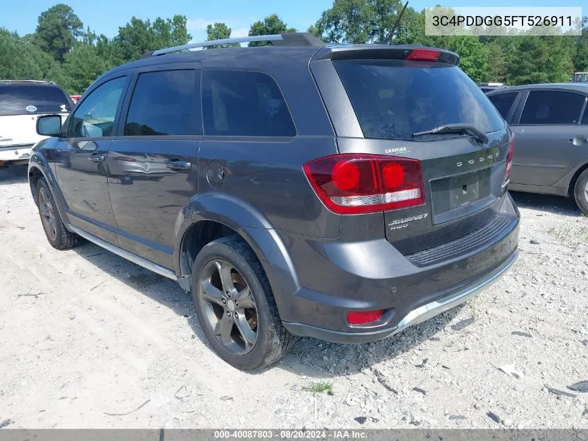 2015 Dodge Journey Crossroad VIN: 3C4PDDGG5FT526911 Lot: 40087803