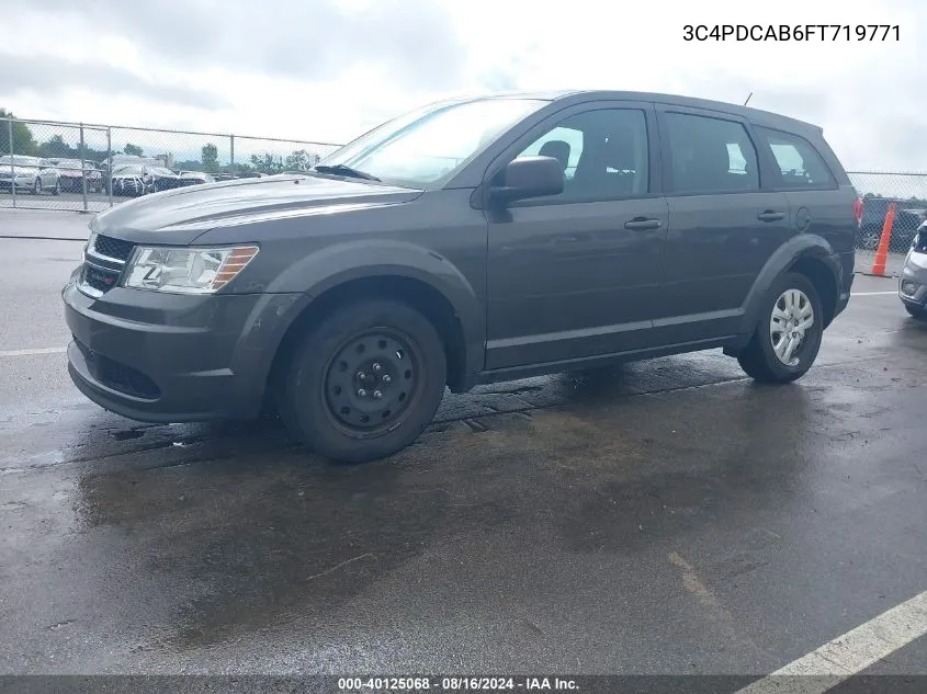 2015 Dodge Journey American Value Pkg VIN: 3C4PDCAB6FT719771 Lot: 40125068