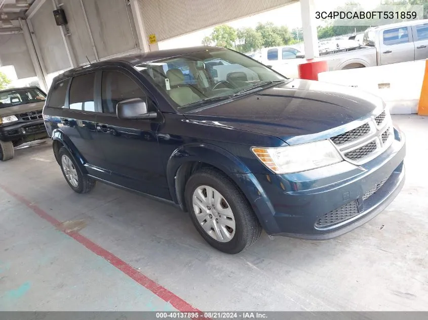 2015 Dodge Journey Se VIN: 3C4PDCAB0FT531859 Lot: 40137895