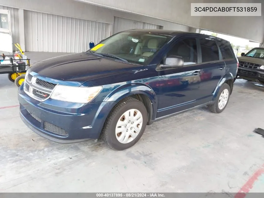 2015 Dodge Journey Se VIN: 3C4PDCAB0FT531859 Lot: 40137895