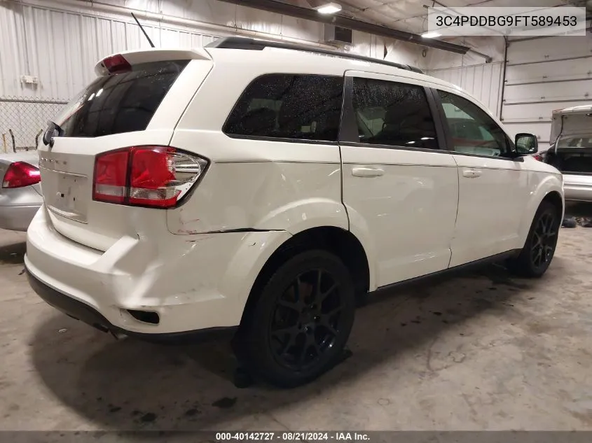 2015 Dodge Journey Sxt VIN: 3C4PDDBG9FT589453 Lot: 40142727