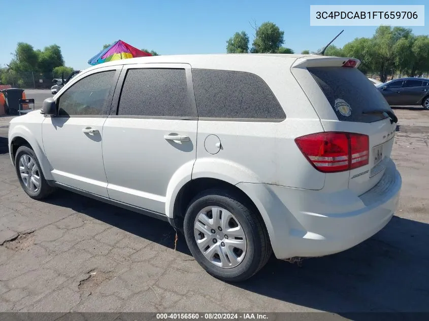 2015 Dodge Journey American Value Pkg VIN: 3C4PDCAB1FT659706 Lot: 40156560