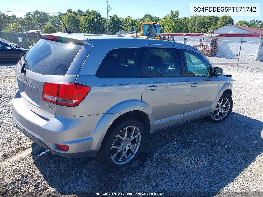 2015 Dodge Journey R/T VIN: 3C4PDDEG5FT671742 Lot: 40207023