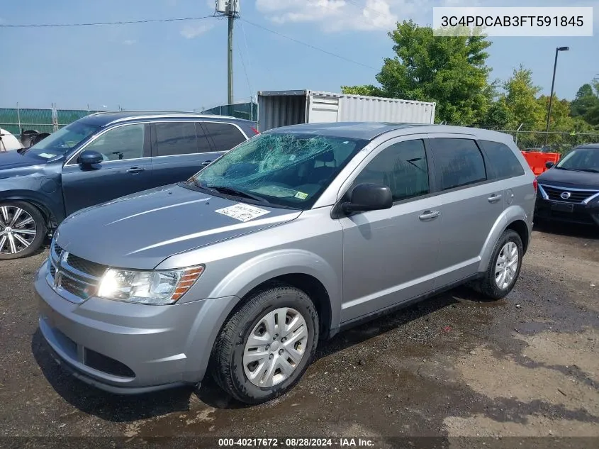 2015 Dodge Journey American Value Pkg VIN: 3C4PDCAB3FT591845 Lot: 40217672