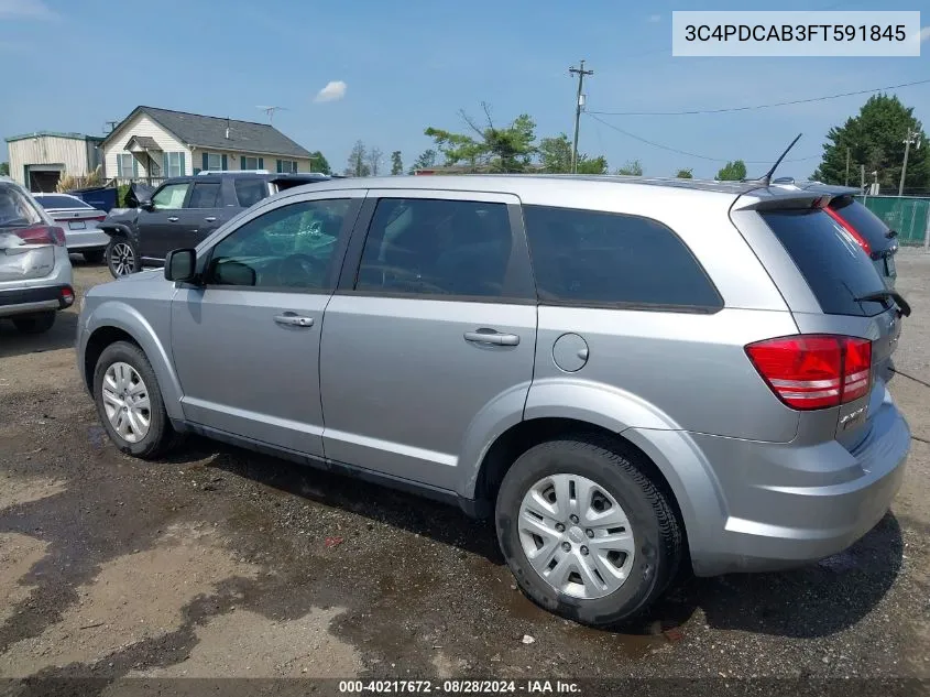 2015 Dodge Journey American Value Pkg VIN: 3C4PDCAB3FT591845 Lot: 40217672