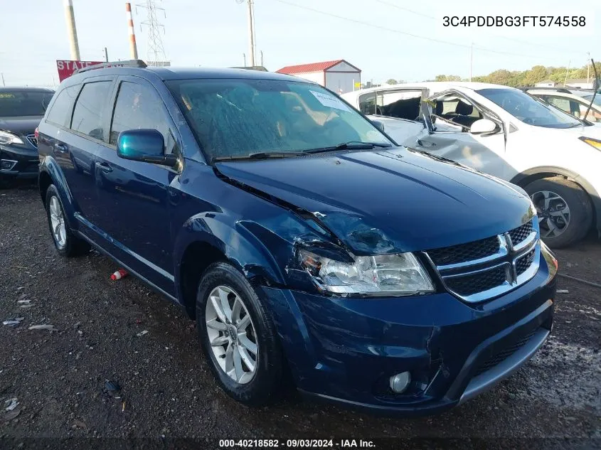 2015 Dodge Journey Sxt VIN: 3C4PDDBG3FT574558 Lot: 40218582