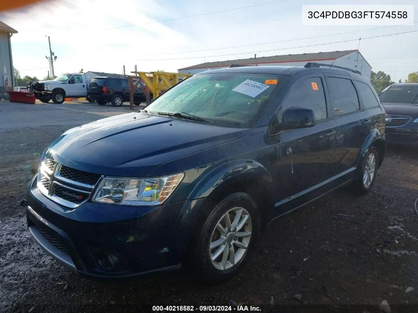 2015 Dodge Journey Sxt VIN: 3C4PDDBG3FT574558 Lot: 40218582