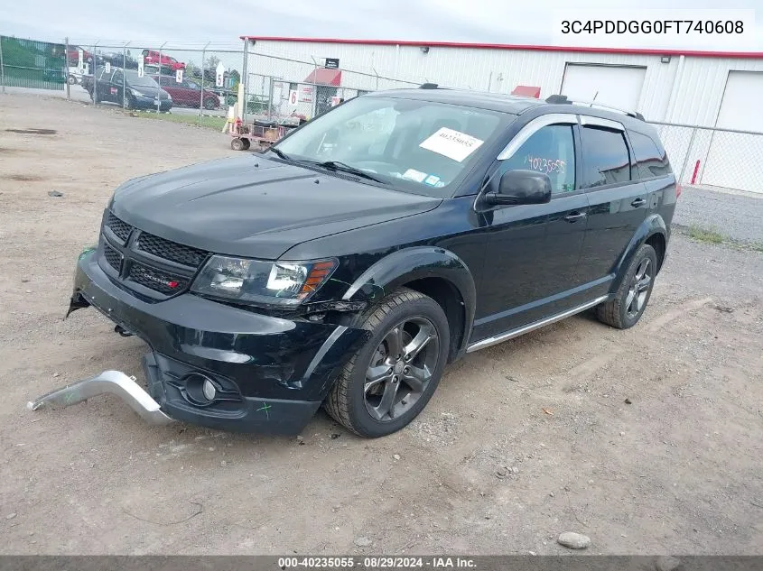 2015 Dodge Journey Crossroad VIN: 3C4PDDGG0FT740608 Lot: 40235055