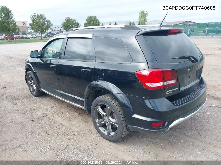 2015 Dodge Journey Crossroad VIN: 3C4PDDGG0FT740608 Lot: 40235055